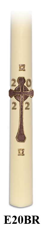  cierge pascal simple 2022 croix bronze